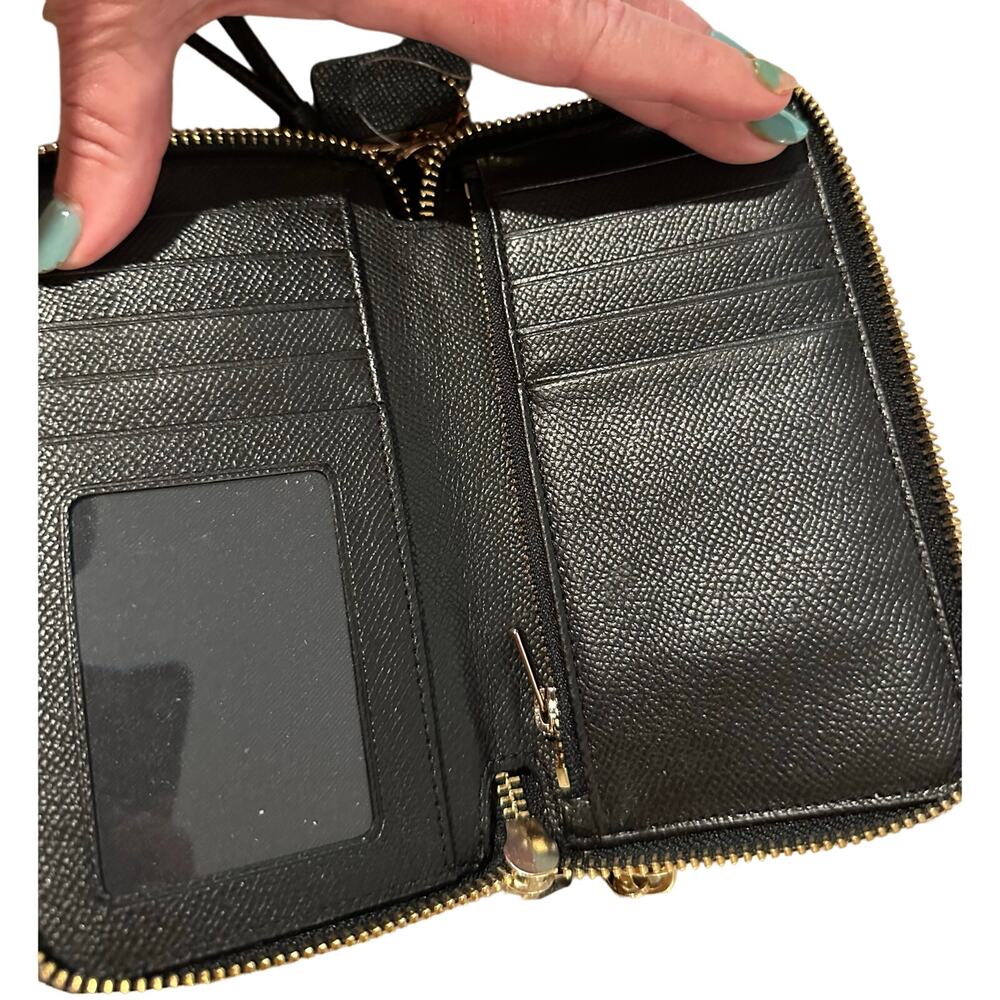 Coach - Double Zip Phone Wallet In Wild Beast Print Leather -NWT - Picture 6 of 10